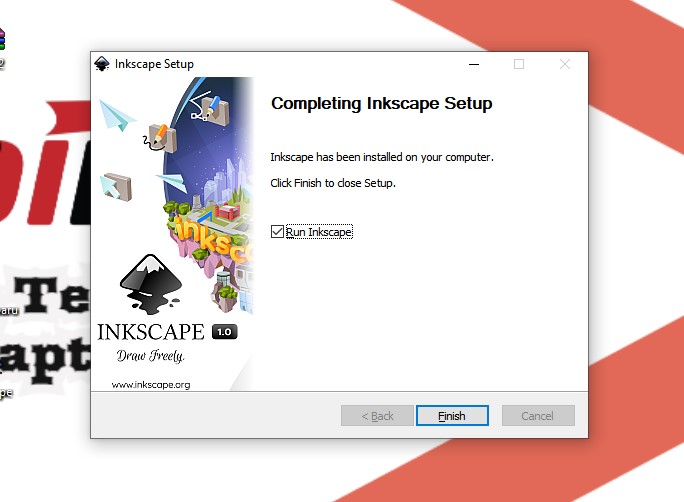 selesai install inkscape