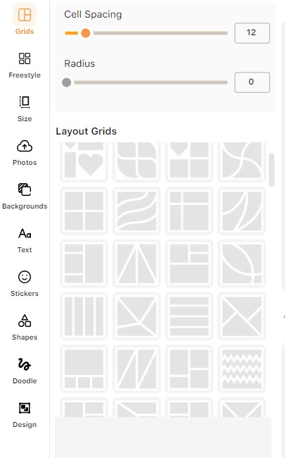 tentukan layout grid